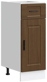 853944 vidaXL Кухненски шкаф Porto, кафяв дъб, инженерно дърво