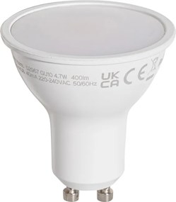 Комплект от 5 GU10 50mm LED крушки прозрачни 4.7W 400 lm 2200-2400K