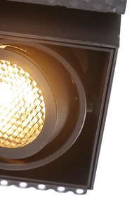 Вграден прожектор черен наклоняем и въртяем без рамка - Oneon Honey