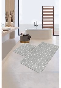 Сиви текстилни постелки за баня в комплект от 2 бр. 60x100 cm - Mila Home