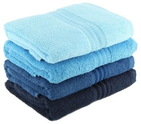 Комплект от 4 сини памучни кърпи Sky, 50 x 90 cm - Foutastic