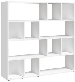 823245 vidaXL Библиотека/разделител за стая, бяла, 105x24x102 см