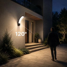 Fasado LED sieninis šviestuvas JNH032-G juodas