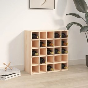 821537 vidaXL Шкаф за вино, 56x25x56 см, масивна дървесина, бор