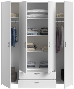 Гардероб Dorm 4-door с огледало-Leuko