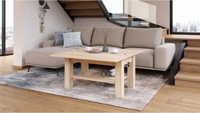 БРАВО Дъб Сонома - РАЗТЕГАТЕЛНА ХОЛНА МАСА С ПОВДИГАЩ МЕХАНИЗЪМ И С РАФТ