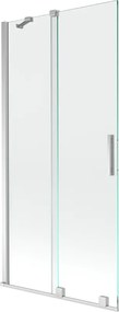 Mexen Velar двукрилен разтегателен параван за вана 95 x 150 см, прозрачен, хром - 896-095-000-01-01