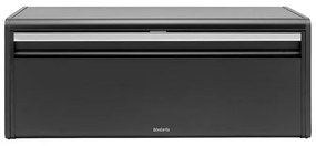 Кутия за хляб Brabantia Fall Front 107836, 18 л, 46.5х25 см, Стенен монтаж, Без пръстови отпечатъци, Черен