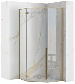 Душ кабина Rea DIAMOND 100x100 BRUSH GOLD