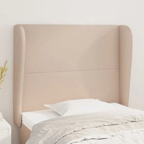 3117759 vidaXL Горна табла с уши, капучино, 93x23x118/128 см, изкуствена кожа