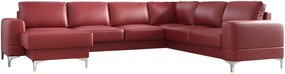 Ъглов диван Radial Max II LTHR-Kokkino-Right