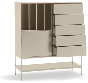 Кремаво шкафче 120x140x45 cm Platt – Teulat