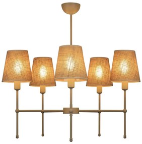 Полилей на прът MADELA 5xE14/40W/230V юта/бежова