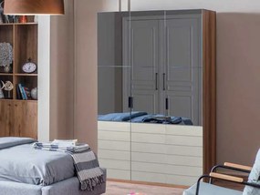 гардероб с три врати огледало ZETT2MDF 134 бежово