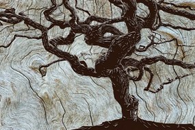 Самозалепващ тапет – Абстрактно дърво на дърво