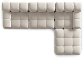 Бежов кадифен модулен ъглов диван (променлив) Bellis – Micadoni