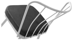 Бело-черни метални трапезни столове в комплект от 2 броя Yildiz - Kalune Design