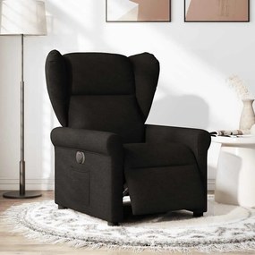 3303356 vidaXL Електрически стол реклайнер, черен, текстил