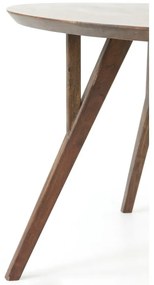 Кафява кръгла трапезна маса с акациев плот ø 140 cm Quenza – Light &amp; Living