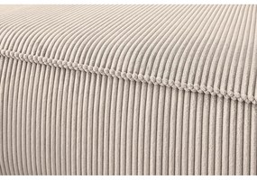 Кремав велурен U-образен ъглов диван, ляв ъгъл Nihad modular - Bobochic Paris