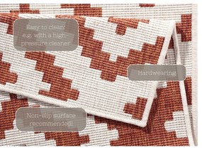 Кафяв и кремав килим на открито , 80 x 250 cm Malta - NORTHRUGS