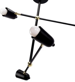 Лампа APP1708-4CP BLACK + GOLD