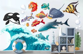 Цветен стикер - подводен свят Šírka: 100 cm | Dĺžka: 200 cm