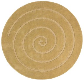 Бежов вълнен килим , ⌀ 140 cm Spiral - Think Rugs