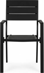 Комплект от 2 градински стола с товароносимост 150 кг Сив