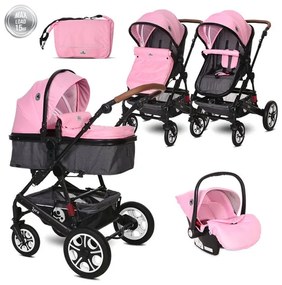 Комбинирана детска количка LORA SET LORELLI - CANDY Pink new