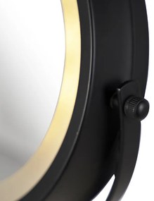 Дизайнерско огледало за баня черно с LED регулируемо IP44 - Vicino