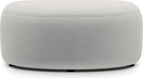 Светлосива кадифена табуретка Kate – Micadoni