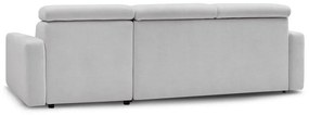 Светлосив разтегателен ъглов диван (променлив) Monaco – Bobochic Paris