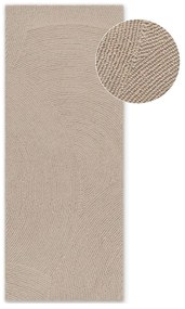 Бежова ръчно изработена вълнена пътека 80x200 cm Calmio – Hanse Home