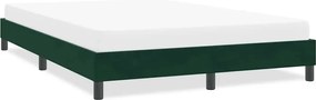 4101364 vidaXL Рамка за легло без матрак Тъмнозелено 160x210 cm Кадифе