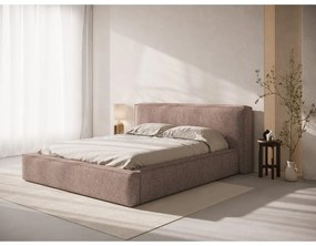 Светлорозова тапицирана табла за легло 229x100 cm Olivia – Micadoni