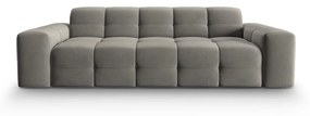 Сив кадифен диван 222 cm Kendal - Micadoni Home