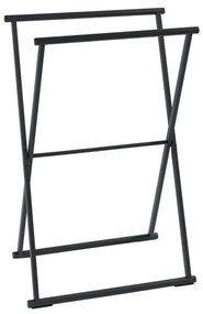 Черна сгъваема стойка за кърпи Lava - Wenko