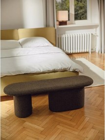 Кафява подплатена пейка от прежда с примки от букле Rull – noo.ma