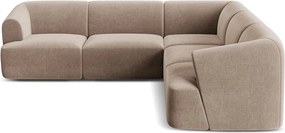 Светлокафяв кадифен ъглов диван Campi – Cosmopolitan Design