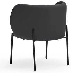 Черен фотьойл от изкуствена кожа Mogi - Teulat