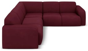 Ъглов диван в цвят бордо (променлив/L форма) Molino – Micadoni Home