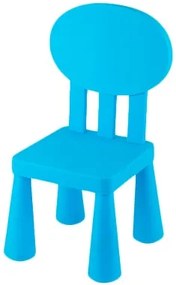 Детско столче с овална облегалка - синьо