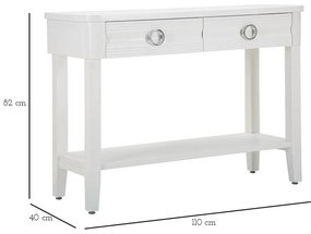 Конзолна маса от бяла ела 40x110 cm Shine - Mauro Ferretti