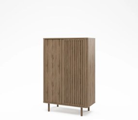 Шкафче от дъбов декор в естествен цвят 86x130x40 cm Salma – Marckeric