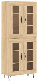 3198308 vidaXL Висок шкаф, дъб сонома, 69,5x34x180 см, инженерно дърво