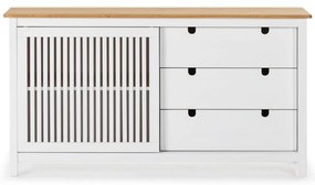 Бял дървен скрин с чекмеджета Bruna - Marckeric