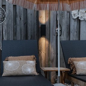 Модерна стенна лампа черна 2-светлина GU10 AR70 IP54 - Baleno