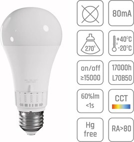 LED крушка 5 цвята светлина GLS E27 230V 10W 5CCT