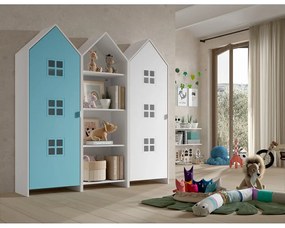 Отворен детски гардероб в бял исветлосин цвят 173x171,5 cm CASAMI BRUGES – Vipack